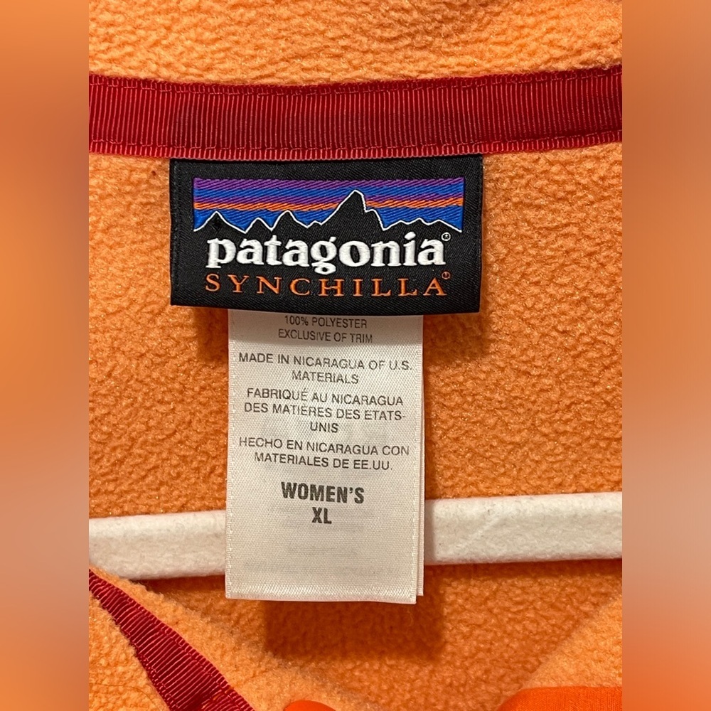 Patagonia Lightweight Synchilla Snap-T Pullover Orange Sherbet Size XL Gorpcore - Picture 5 of 7